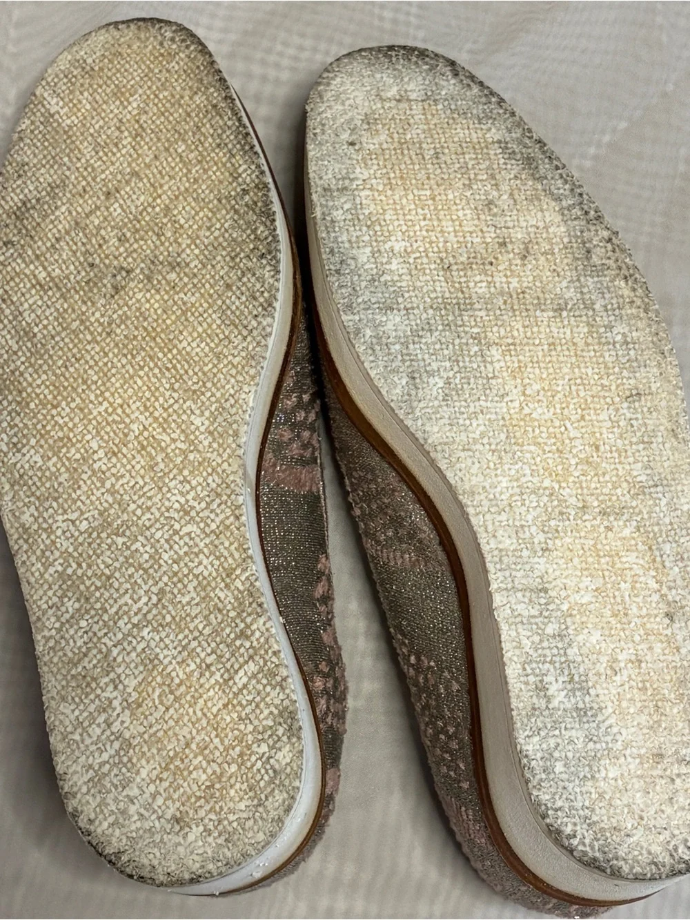 Free People Snake Eyes Metallic Silver Woven Platform Slip-On Loafers Size 6